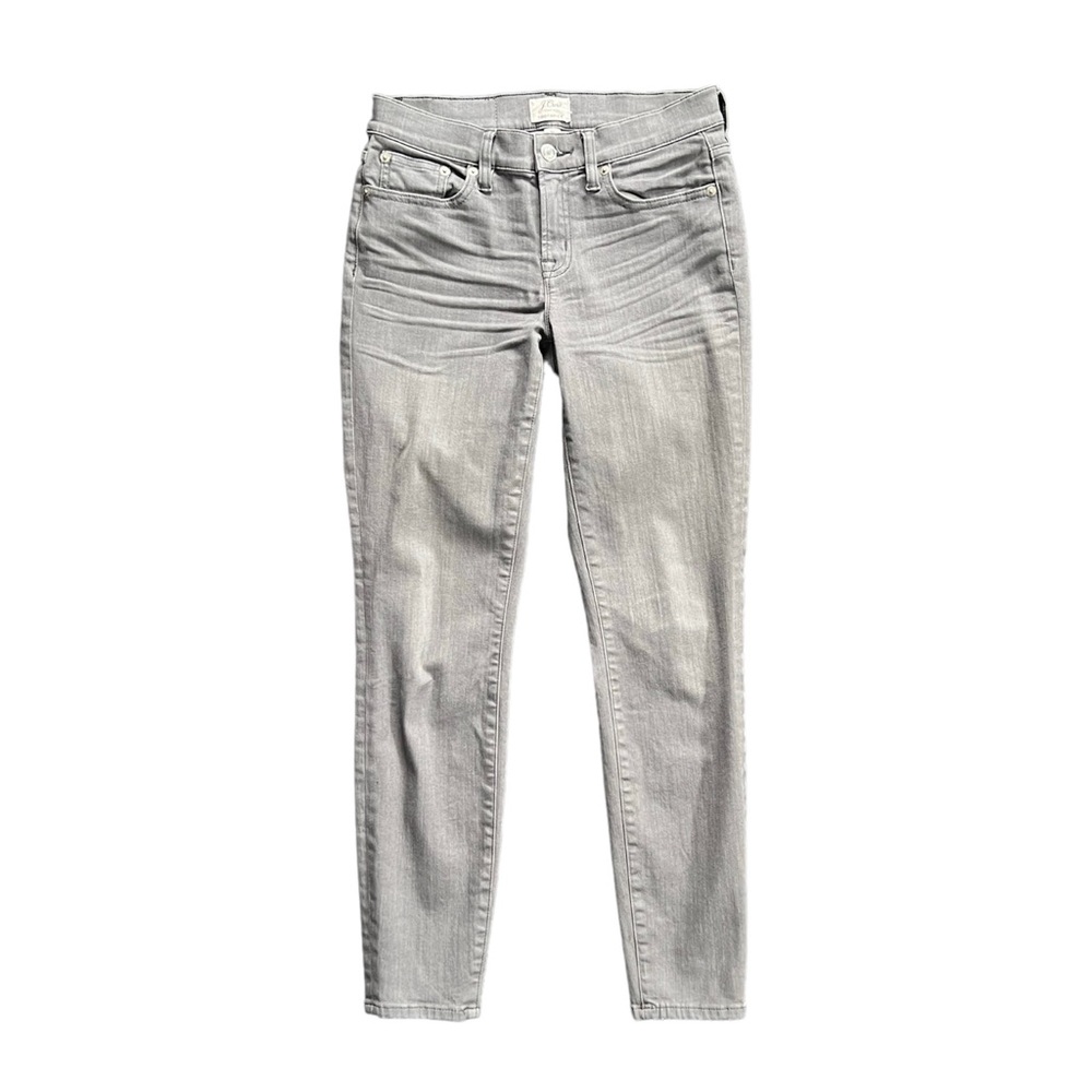 J.Crew Toothpick Grey Skinny Leg Stretchy Casual Jeans Denim Pants EUC 26
